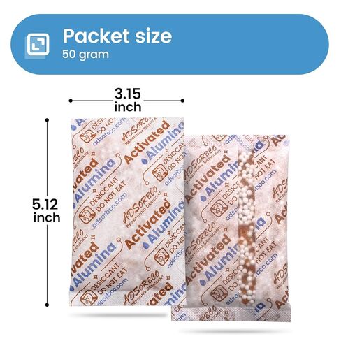 50 جرام 8 قطع مجفف ألومينا منشط، مجفف طابعة ثلاثية الأبعاد عالي الكفاءة لتجفيف الخيوط، ممتص رطوبة الألومينا المنشطة القابل لإعادة الاستخدام للتخزين وأجهزة إزالة الرطوبة in Kuwait