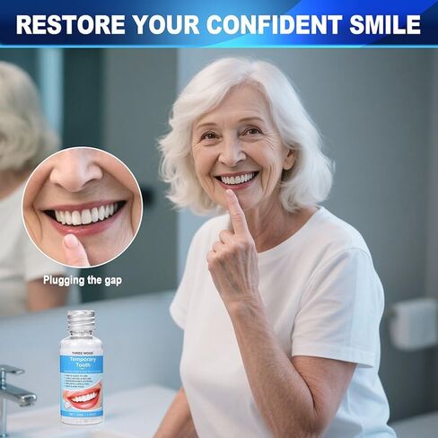 طقم أسنان مؤقت DIY مع خرزات حرارية قابلة للتشكيل، غطاء فجوة الأسنان التجميلية للأسنان المفقودة أو المكسورة in Kuwait