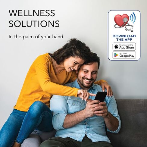 جهاز قياس ضغط الدم الأوتوماتيكي Zewa Premium مع تقنية Bluetooth وشاشة كبيرة جدًا لأجهزة Android وiOS in Kuwait