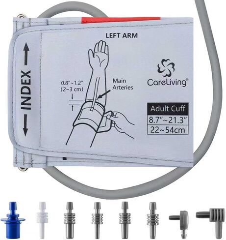 سوار صغير لقياس ضغط الدم، 5.5 بوصة - 9.5 بوصة (14-24 سم) سوار صغير، متوافق مع معظم أجهزة مراقبة ضغط الدم من العلامات التجارية، مع 8 موصلات (يتضمن سوار BP فقط) in Kuwait