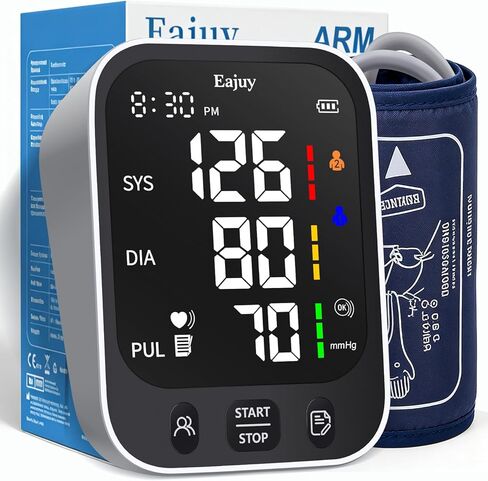 جهاز مراقبة ضغط الدم 【ترقية جديدة 2026 】 الكفة الدقيقة لضغط الدم في الذراع العلوي للاستخدام المنزلي، شاشات BP الرقمية التلقائية مع الكفة واسعة النطاق، الكفة BP الكبيرة القابلة للتعديل (8.6 بوصة - 16.5 بوصة)، 2 * 199 ذاكرة in Kuwait