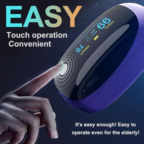 Rechargeable pulse oximeter with respiration, with SpO2 Pulse Rate and PI RR Precision Fast Oximeter SpO2 Reading Outdoor Sports Home (Purple) in Kuwait