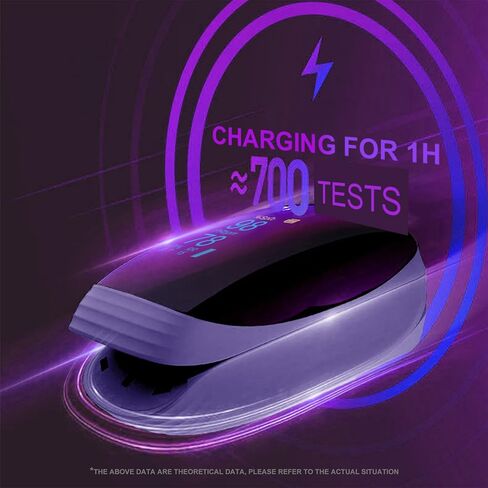 Rechargeable pulse oximeter with respiration, with SpO2 Pulse Rate and PI RR Precision Fast Oximeter SpO2 Reading Outdoor Sports Home (Purple) in Kuwait