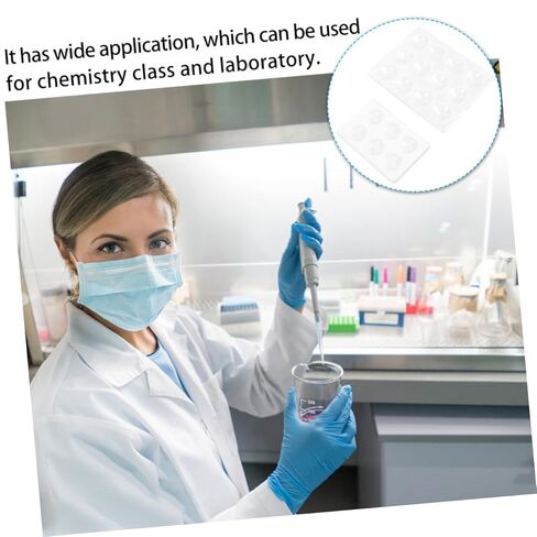 PartyKindom 4pcs Ceramic Reaction Plate Spot Plates for Chemistry Experiments and Easy to Clean Laboratory Apparatus for Class and Research Use in Saudi Arabia