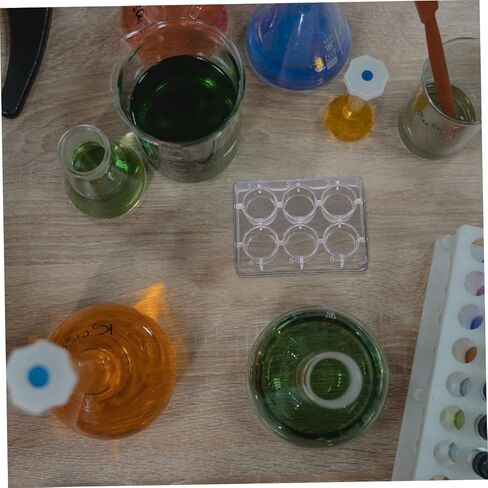 PartyKindom 10pcs Reaction Plates Multifunctional Plates Plastic Experiment Boards for Lab Chemicals Electric Science Experiment in Saudi Arabia