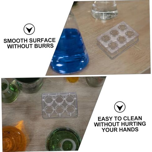 PartyKindom 10pcs Reaction Plates Multifunctional Plates Plastic Experiment Boards for Lab Chemicals Electric Science Experiment in Saudi Arabia