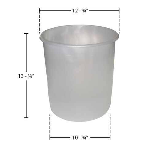 Vestil PAIL-LINE بطانة سطل من البولي إيثيلين عالي الكثافة 12-1/2 بوصة. × 12-1/2 بوصة. × 13 بوصة. 15 مل سميك، 5 عبوات، سعة 5 جالون، شفاف in Saudi Arabia