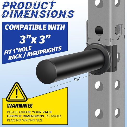 EVERYMATE Power Rack & Squat Rack Attachments Olympic Weight Plate Holder – Fits 2x2,2.3x2.3,3x3 Inch Tubes, 1" or 5/8" Hole – Bumper Plate Storage in Kuwait