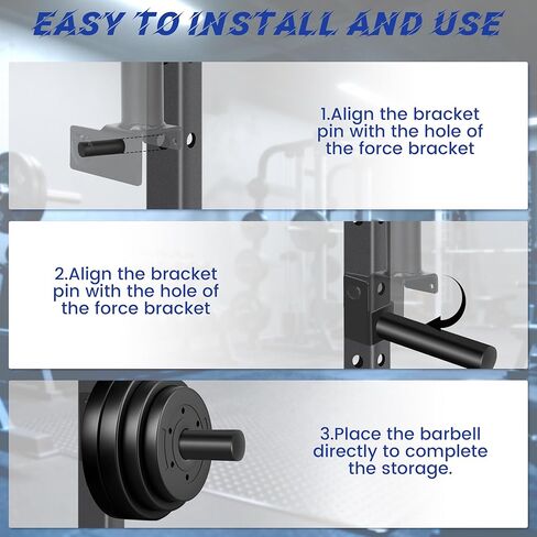 EVERYMATE Power Rack & Squat Rack Attachments Olympic Weight Plate Holder – Fits 2x2,2.3x2.3,3x3 Inch Tubes, 1" or 5/8" Hole – Bumper Plate Storage in Kuwait