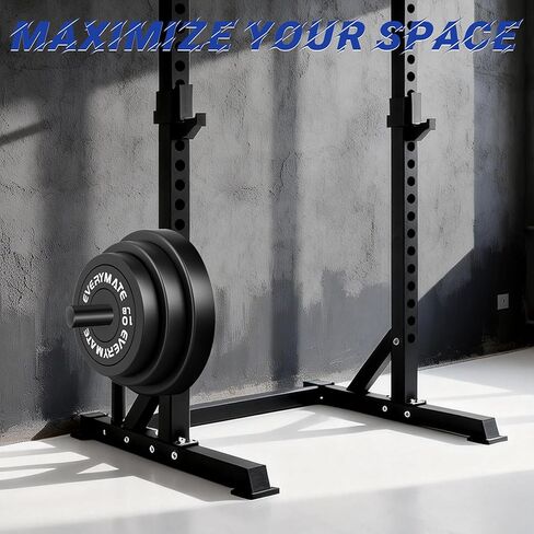EVERYMATE Power Rack & Squat Rack Attachments Olympic Weight Plate Holder – Fits 2x2,2.3x2.3,3x3 Inch Tubes, 1" or 5/8" Hole – Bumper Plate Storage in Kuwait