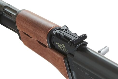 بندقية لانسر التكتيكية AK47 AEG Airsoft مع مخزون قابل للطي Gen 1 LT-728 - معدن كامل، إطار عالي في الثانية، بطارية وشاحن متضمن (أسود/خشب صناعي) - 600 جولة in Kuwait