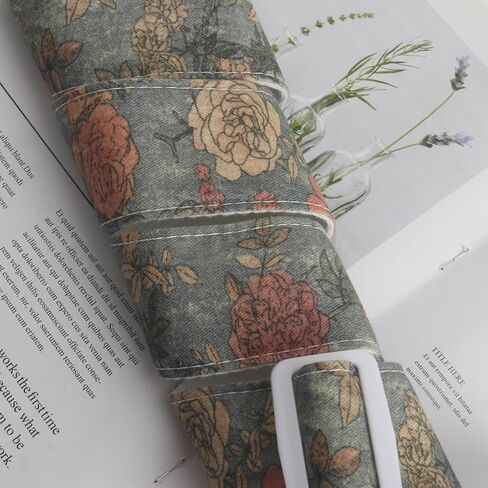 Guitar Strap, Vintage Rose Floral Pattern Cotton Guitar Strap with leather at both ends for bass, electric and acoustic guitars, comes with two strap anti-slip pads in Saudi Arabia