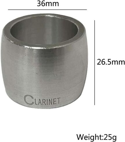 Metal Saxophone Mouthpiece Ligature Clamp for Alto Sax and Clarinet, Silvery 36x26.5mm, Includes Reed Clip in Kuwait