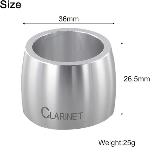 Metal Saxophone Mouthpiece Ligature Clamp for Alto Sax and Clarinet, Silvery 36x26.5mm, Includes Reed Clip in Kuwait