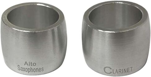 Metal Saxophone Mouthpiece Ligature Clamp for Alto Sax and Clarinet, Silvery 36x26.5mm, Includes Reed Clip in Kuwait