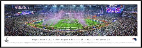 Super Bowl 2015 - New England Patriots Champions - NFL Panoramic Poster and Wall Décor by Blakeway Panoramas in Saudi Arabia
