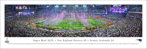 Super Bowl 2015 - أبطال نيو إنجلاند باتريوتس - ملصق بانورامي NFL وديكور حائط من Blakeway Panoramas in Kuwait