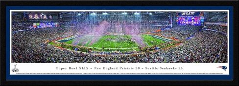Super Bowl 2015 - أبطال نيو إنجلاند باتريوتس - ملصق بانورامي NFL وديكور حائط من Blakeway Panoramas in Kuwait
