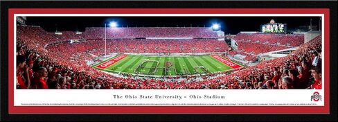 Ohio State Football, Band Script - Unframed 40 x 13.5 Poster by Blakeway Panoramas in Saudi Arabia