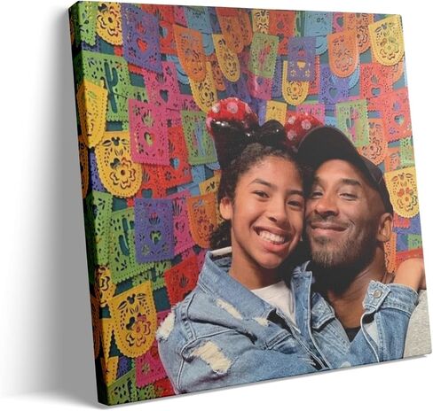 Kobe Canvas Wall Art Decor - 16X20 inch Vibrant Lakers Championship Portrait with Trophy, Dynamic Cartoon Style Artwork, Iconic Tribute for Basketball Fans Home and Office Wall Decoration in Kuwait