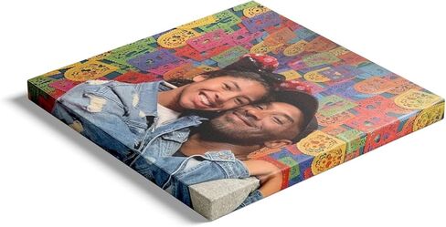 Kobe Canvas Wall Art Decor - 16X20 inch Vibrant Lakers Championship Portrait with Trophy, Dynamic Cartoon Style Artwork, Iconic Tribute for Basketball Fans Home and Office Wall Decoration in Kuwait