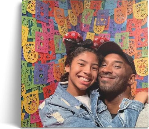 Kobe Canvas Wall Art Decor - 16X20 inch Vibrant Lakers Championship Portrait with Trophy, Dynamic Cartoon Style Artwork, Iconic Tribute for Basketball Fans Home and Office Wall Decoration in Kuwait