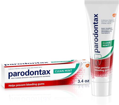 Parodontax Toothpaste for Bleeding Gums, Gingivitis Treatment and Cavity Prevention, Clean mint - 3.4 Ounces in Kuwait