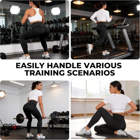 Anti Cellulite Compression 3D Leggings Women with Resistance Bands Gym Workout, Butt Lifting Tummy Control Yoga Pants in Saudi Arabia