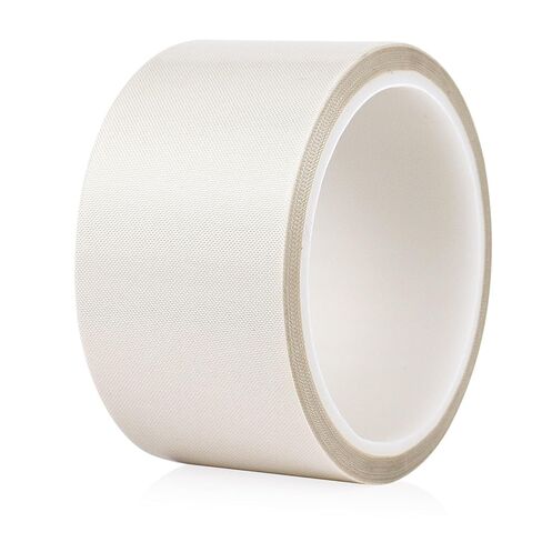 BOMEI PACK شريط قماش زجاجي PTFE Teflonn أبيض، 1 بوصة × 33 قدم شريط لاصق من الألياف الزجاجية بدرجة حرارة عالية، مقاوم للحرارة للنسيج، آلة ختم عالية السرعة، آلة ختم الفراغ، حزمة واحدة in Saudi Arabia