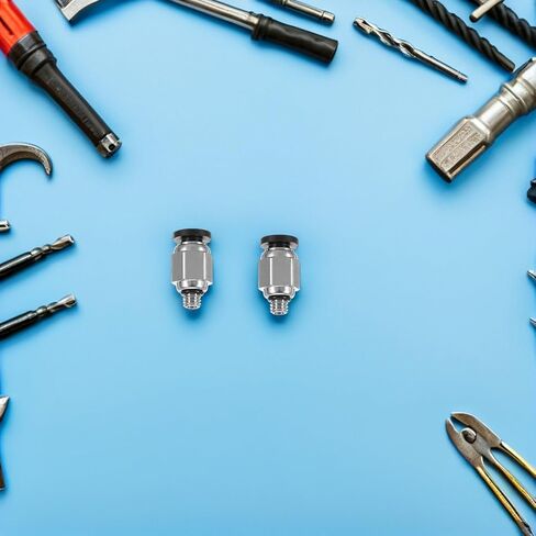 4pcs M5 Copper Push-to-connect Pneumatic Fittings, Straight Quick Connect Hose Couplers for Air Tubing, Threaded Tube Connectors for Industrial Pneumatic Systems in Kuwait