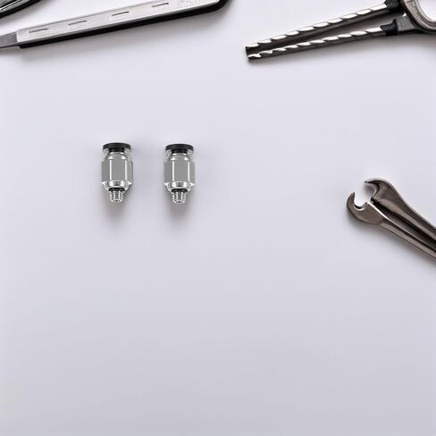 4pcs M5 Copper Push-to-connect Pneumatic Fittings, Straight Quick Connect Hose Couplers for Air Tubing, Threaded Tube Connectors for Industrial Pneumatic Systems in Kuwait