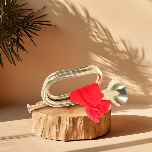 BESTYASH Bugle Trumpet Brass Wind Instrument for Beginners School Band Marching Military Signal Horn with Red Scarf, Metal Brass Musical Instrument for Teen Players in Kuwait