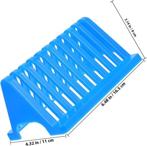 2pcs Plastic Microscope Slides Drying Rack Laboratory Slide Holder Worktop Storage Stand for Experiments Blue in Saudi Arabia