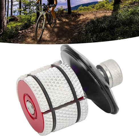 Bike Stem Headset Top, Light Weight Aluminum Alloy High Strength Reusable Sturdy Headset Expander Plug for Carbon FiberTube(Black) in Saudi Arabia