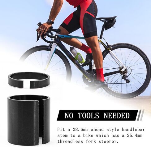 2-Pack Bike Stem Reducer Shims,1-1/8" to 1" Steerer Tube Adapter Headset Spacer for Road MTB Fork Conversion in Kuwait