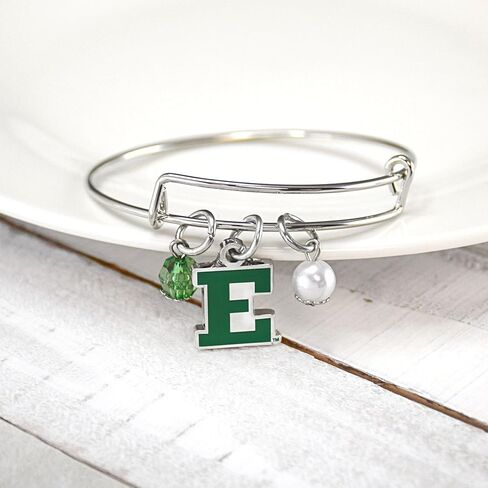 Fan Frenzy Bangle Bracelet Gifts | Officially Licensed NCAA College Bracelets | Adjustable to Up to 8 Inches | College Team Jewelry, (Eastern Michigan University) in Saudi Arabia