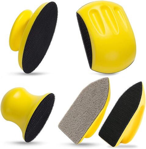 Sanding Blocks 5Pack Hook and Loop Sanding Block Round and Mouse Hand Sanding Block for Wood Furniture Restoration Home Arts and Crafts in Kuwait