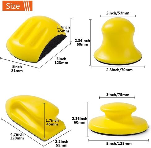 Sanding Blocks 5Pack Hook and Loop Sanding Block Round and Mouse Hand Sanding Block for Wood Furniture Restoration Home Arts and Crafts in Kuwait