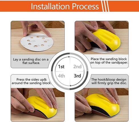 Sanding Blocks 5Pack Hook and Loop Sanding Block Round and Mouse Hand Sanding Block for Wood Furniture Restoration Home Arts and Crafts in Kuwait