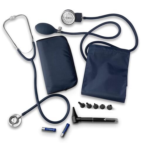 EMS XTRM Nurse Essentials Kit with Travel Case - Includes Sphygmomanometer, Stethoscope, Mini Otoscope - Pink in Saudi Arabia