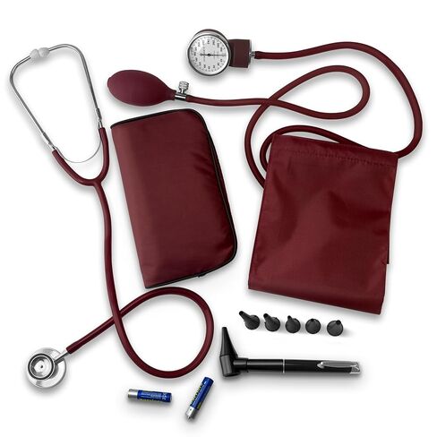 EMS XTRM Nurse Essentials Kit with Travel Case - Includes Sphygmomanometer, Stethoscope, Mini Otoscope - Pink in Saudi Arabia