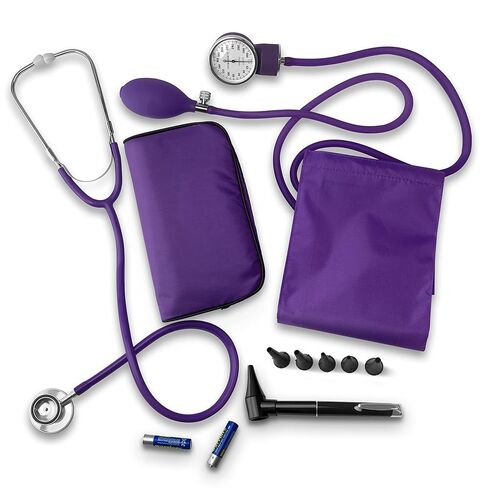 EMS XTRM Nurse Essentials Kit with Travel Case - Includes Sphygmomanometer, Stethoscope, Mini Otoscope - Pink in Saudi Arabia