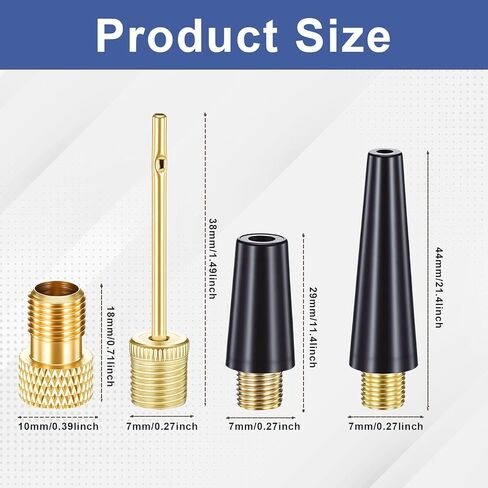 5PCS Bike Pump Needle, Ball Pump Needles, Needles for Airpump Nozzle Adapter Set for Inflatables, Sport Balls, Bike Tires, Balloons, Yoga Ball, Swimming Rings in Saudi Arabia