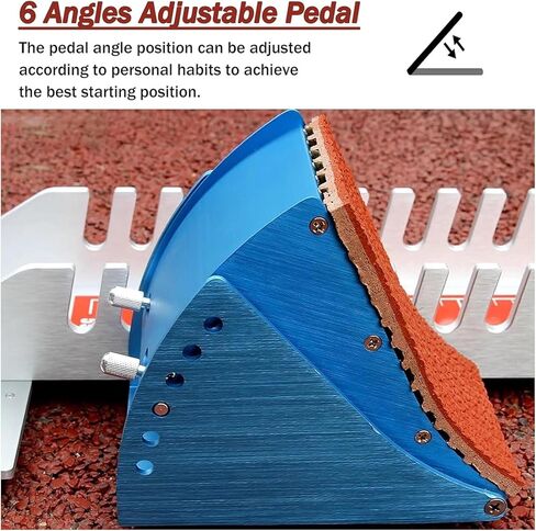 كتل بدء مسار قابلة للتعديل مقاس 25 بوصة لألعاب القوى - كتلة مسار من الألومنيوم متعددة الوظائف مع 6 زوايا لتحسين الأداء على مدارج الرماد والمطاط in Saudi Arabia