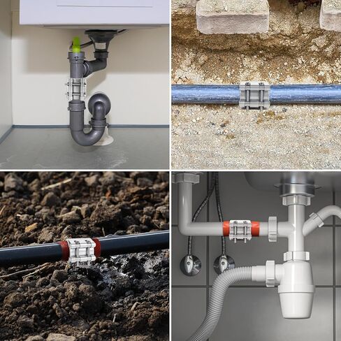 Kodilin Upgraded Pipe Repair Clamp with M1 Self-Adhesive Leak-Sealing Tape | 304 Stainless Steel Rust-Proof Emergency Pipe Repair Kit for Plastic & Metal Pipes, 1/2"(20-23mm) in Kuwait