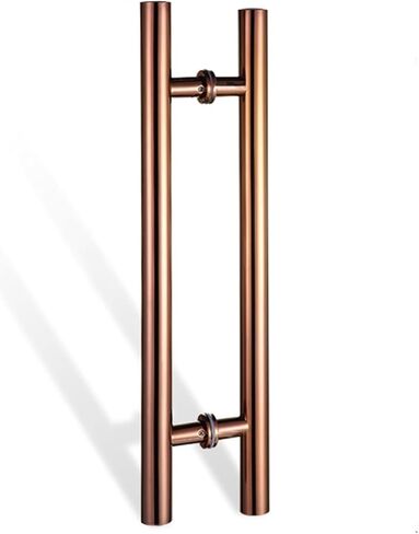 Stainless Steel Push Pull Door Handle, 60-150cm Heavy-Duty Commercial Glass Pulls, for Barn Entry Front Office Store Garage，Easy Installation(80Cm/31.4In) in Saudi Arabia