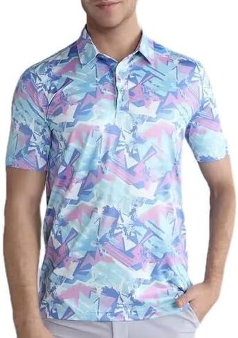 Men's Athletic Golf Polo Shirt, Moisture Wicking Performance, Short Sleeve in Saudi Arabia