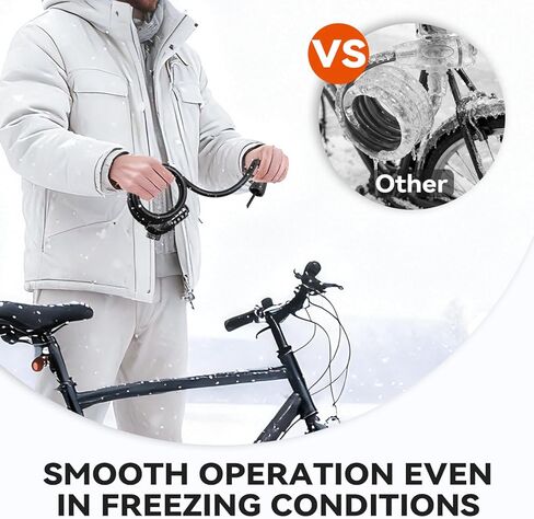 Sportneer Bike Cable Lock with 4-Digit Combination, TPU Anti-Freeze & Weatherproof 12mm Heavy Duty Steel Bike Lock, Bicycle Lock with Mounting Bracket for Bikes Scooters Strollers Outdoor Use - 4ft in Saudi Arabia