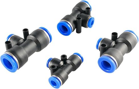 هوائي القصبة الهوائية موصل سريع على شكل T ثلاثي القطر المتغير البلاستيك PEG6-4/8-6/10-8/12-10 1 قطعة (PEG14-8-14) in Kuwait