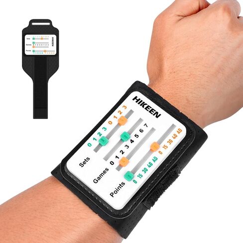 Hikeen Big Screen Score Keeper for Tennis Racket and Padel,Adjustable Wrist Strap Score Board for Recording Points,Games and Sets - Glue-Free, Lightweight, Laser Engraved Numbers in Saudi Arabia